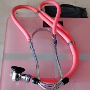 Pink Stethoscope with Silver Accents